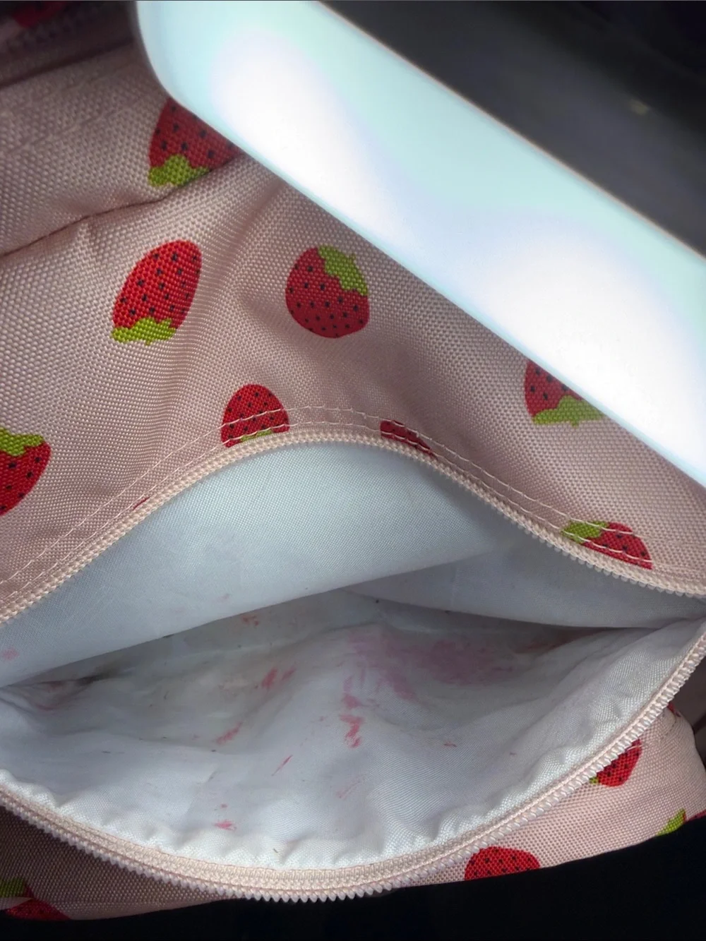 Jansport Pink Strawberry Print Kids Backpack